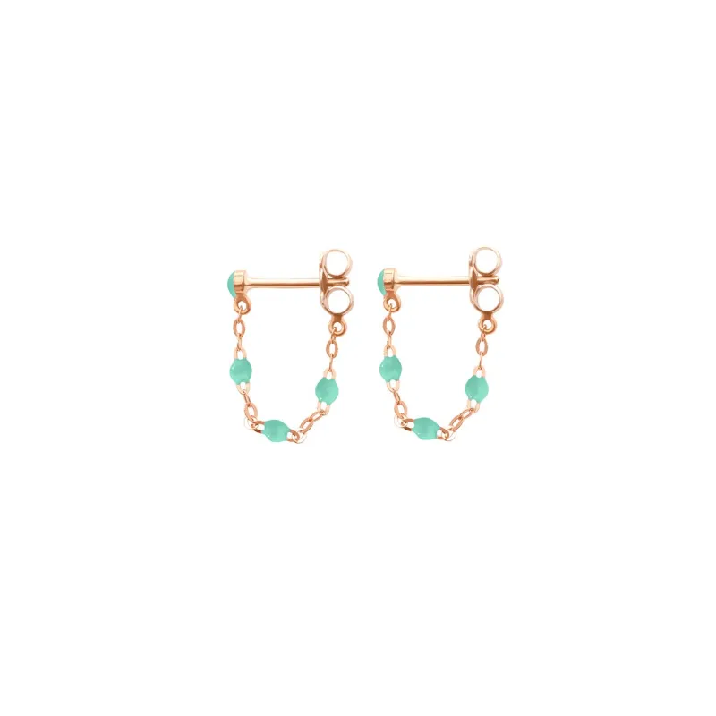 Classic Gigi Jade earrings, Rose Gold made by Gigi Clozeau