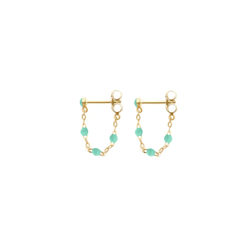 Classic Gigi Jade earrings, Yellow Gold made by Gigi Clozeau