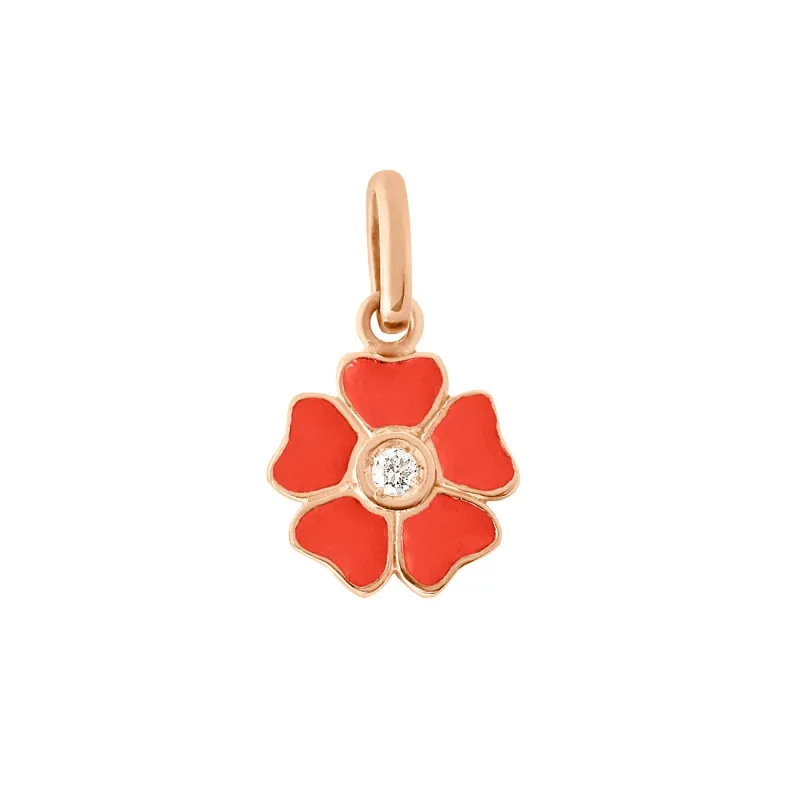 Flower Coral diamond pendant, Rose Gold made by Gigi Clozeau