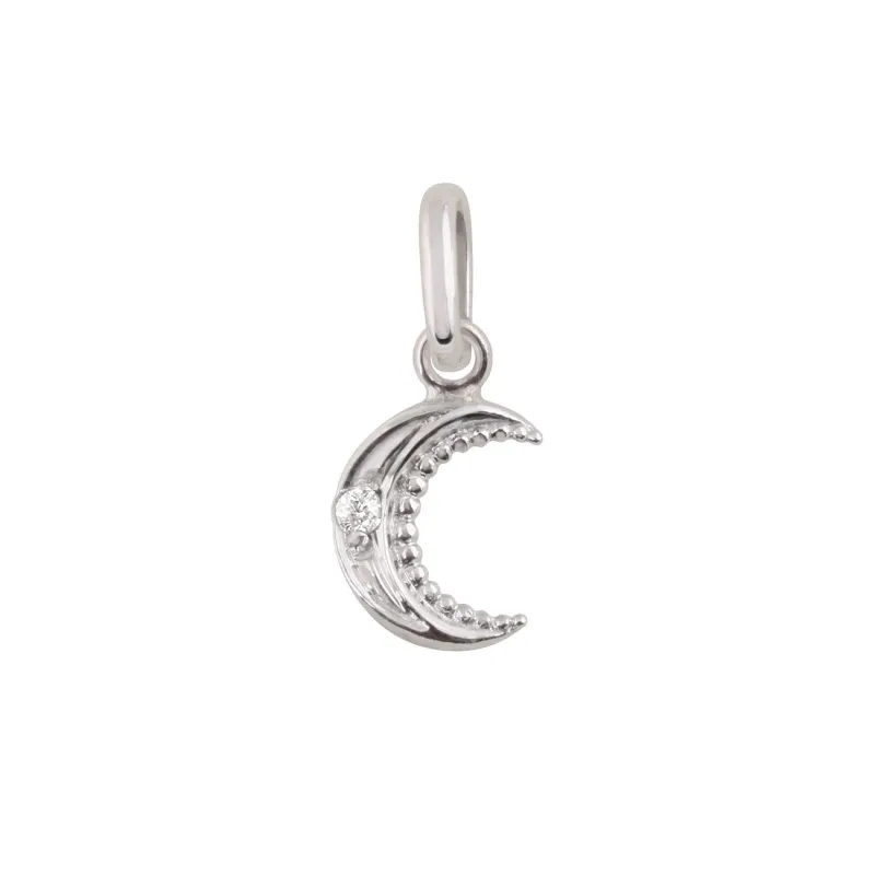 Petite Moon diamond pendant, White Gold made by Gigi Clozeau