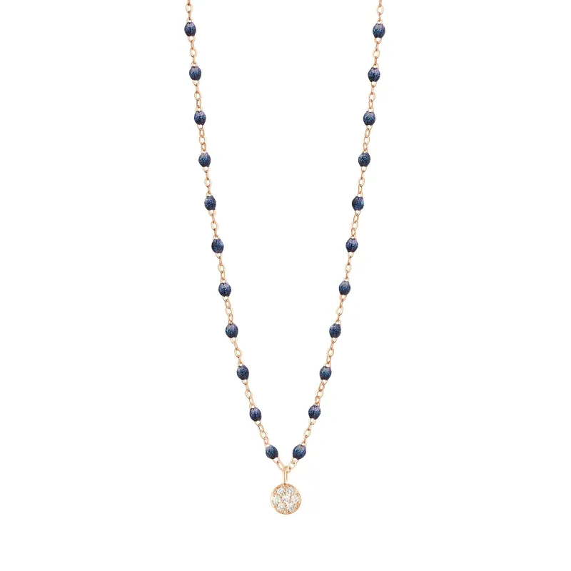 Puce Classic Gigi Midnight diamond necklace, Rose Gold, 16.5" made by Gigi Clozeau