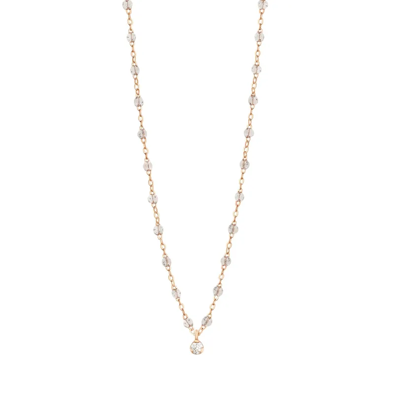 Gigi Supreme Classic 1 Diamond Necklace, Sparkle, Rose Gold, 16.5" made by Gigi Clozeau