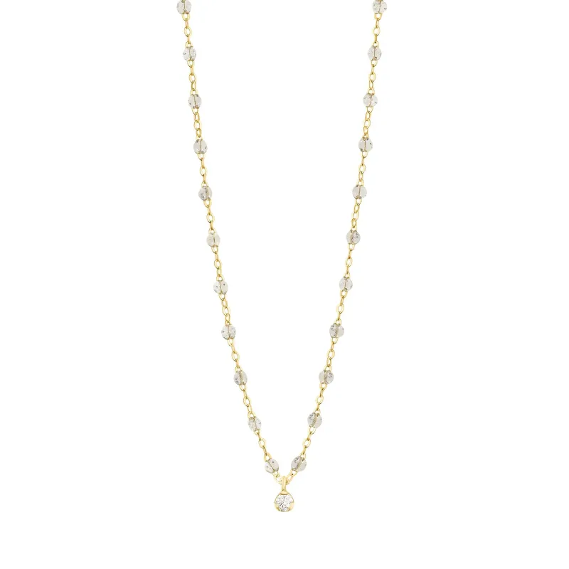 Gigi Supreme Classic 1 Diamond Necklace, Sparkle, Yellow Gold, 16.5" made by Gigi Clozeau