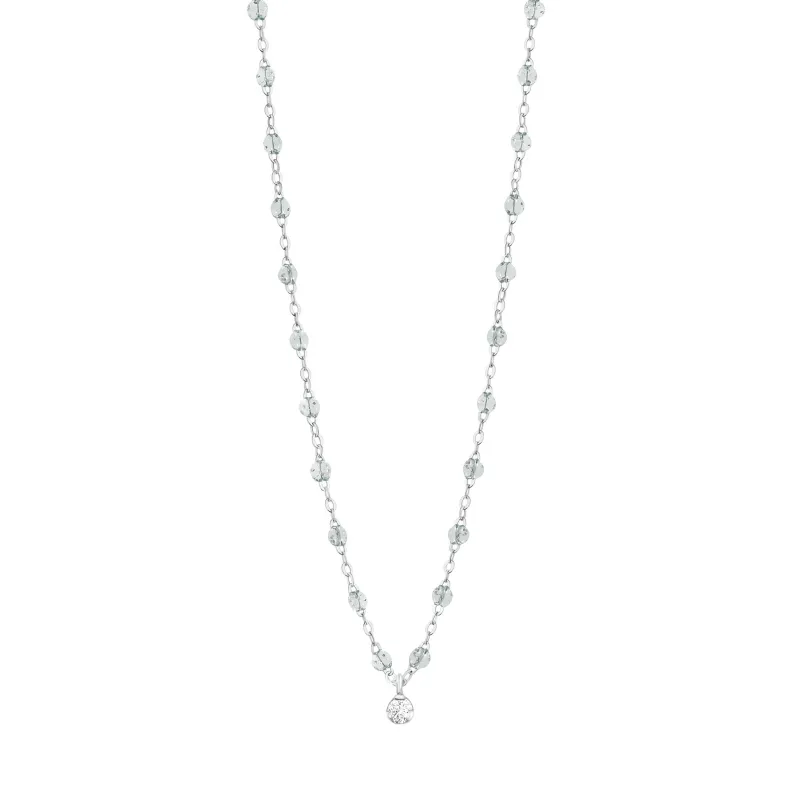 Gigi Supreme Classic 1 Diamond Necklace, Sparkle, White Gold, 16.5" made by Gigi Clozeau