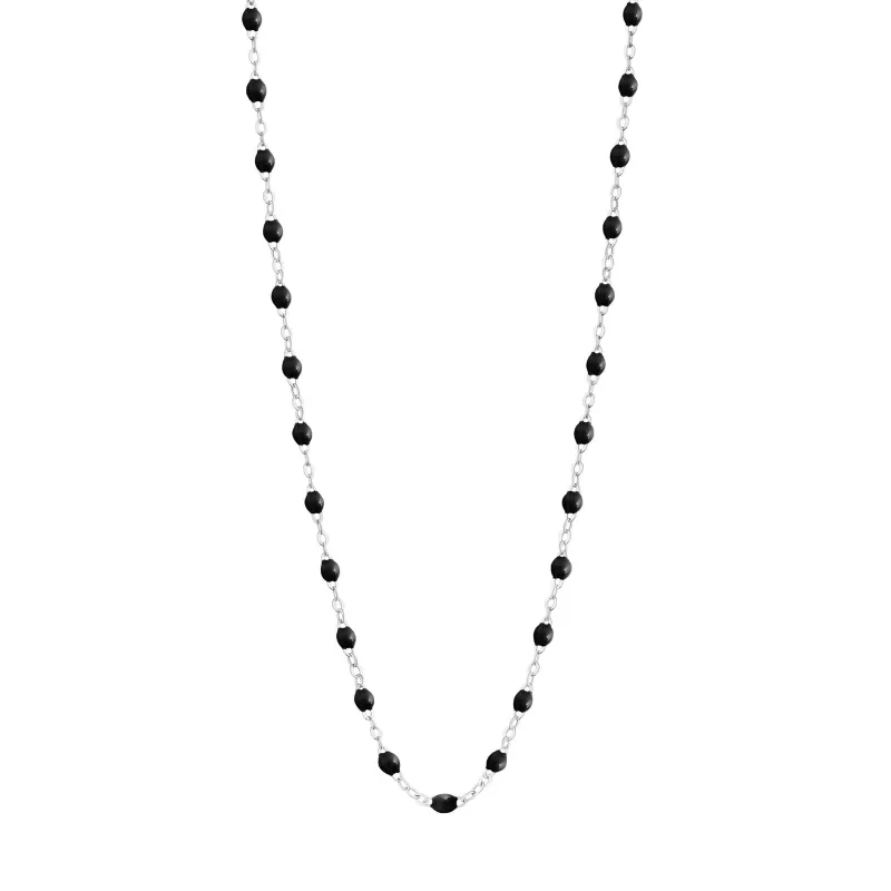 Classic Gigi Black necklace, White Gold, 19.7" made by Gigi Clozeau