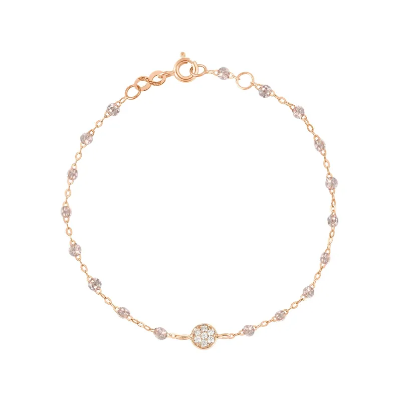 Puce Classic Gigi Sparkle diamond bracelet, Rose Gold, 6.7" made by Gigi Clozeau