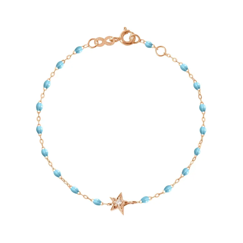 Star Classic Gigi Turquoise diamond bracelet, Rose Gold, 6.7" made by Gigi Clozeau