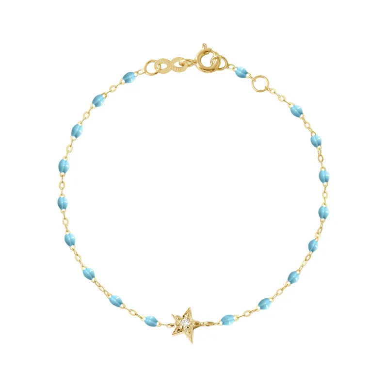 Star Classic Gigi Turquoise diamond bracelet, Yellow Gold, 6.7" made by Gigi Clozeau