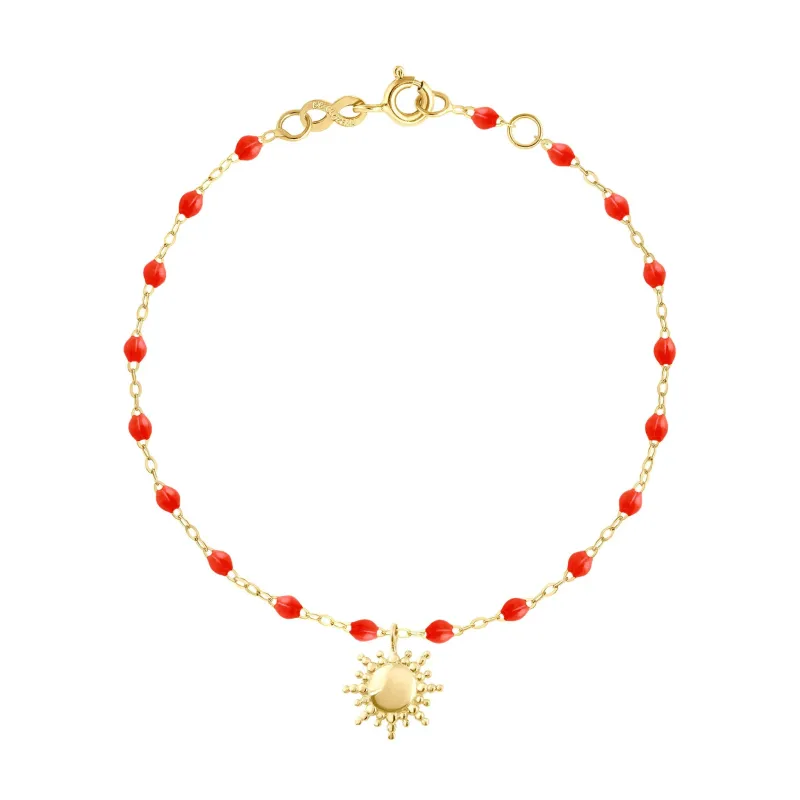 Sun Classic Gigi Coral bracelet, Yellow Gold, 6.7" made by Gigi Clozeau