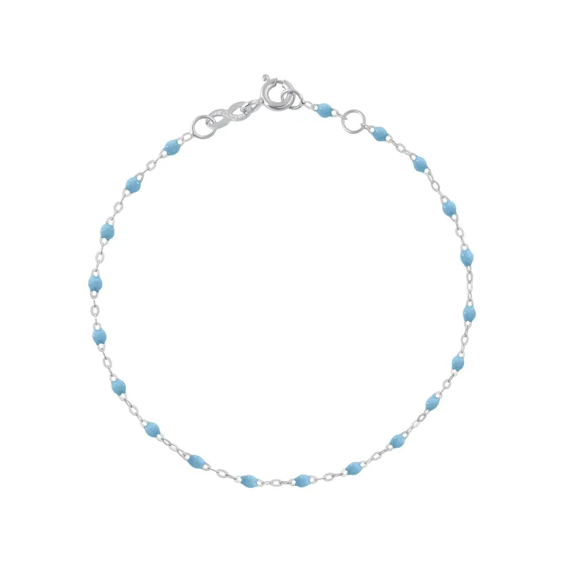 Classic Gigi Turquoise bracelet, White Gold, 5.9" made by Gigi Clozeau