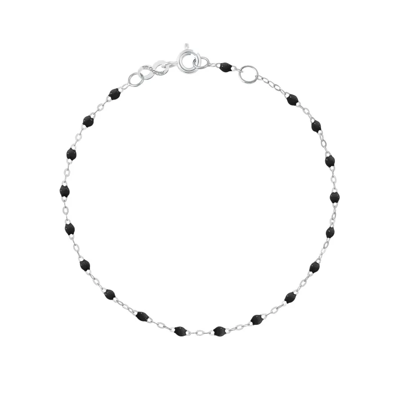 Classic Gigi Black bracelet, White Gold, 5.9" made by Gigi Clozeau