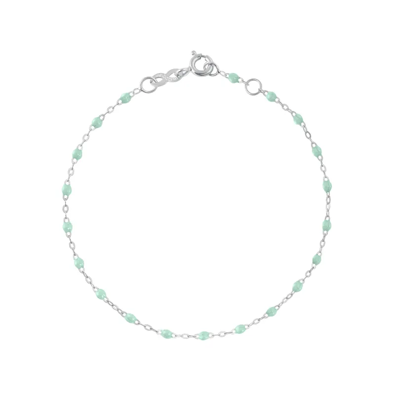 Classic Gigi Jade bracelet, White Gold, 5.9" made by Gigi Clozeau