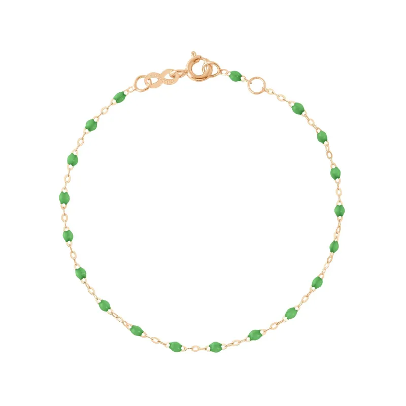Classic Gigi Green bracelet, Rose Gold, 5.9" made by Gigi Clozeau