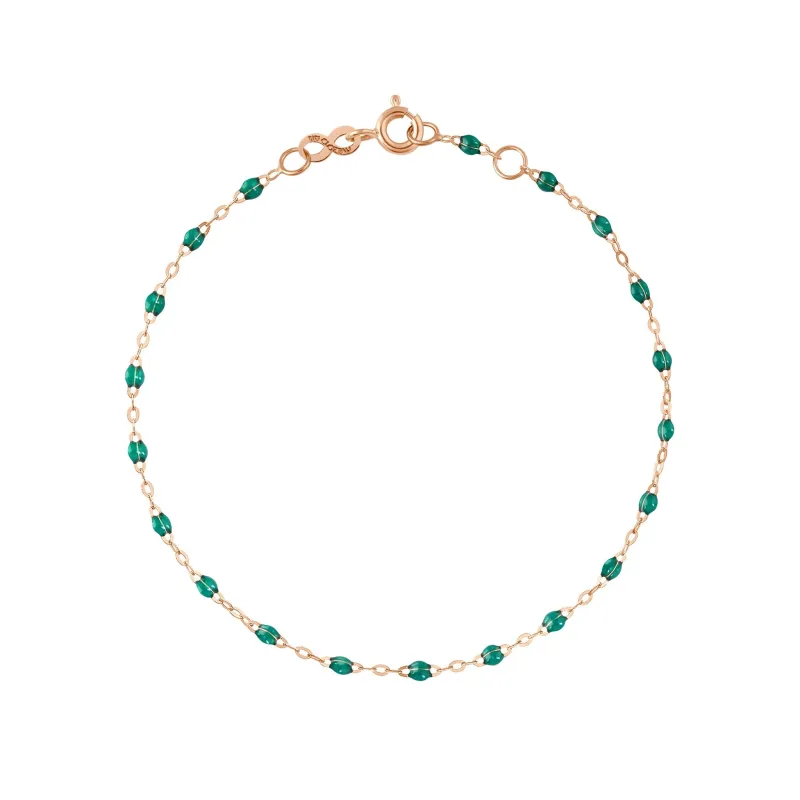 Classic Gigi Emerald bracelet, Rose Gold, 5.9" made by Gigi Clozeau