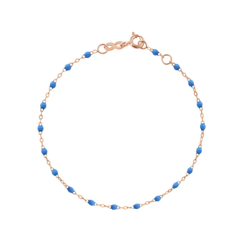 Classic Gigi Blue bracelet, Rose Gold, 5.9" made by Gigi Clozeau