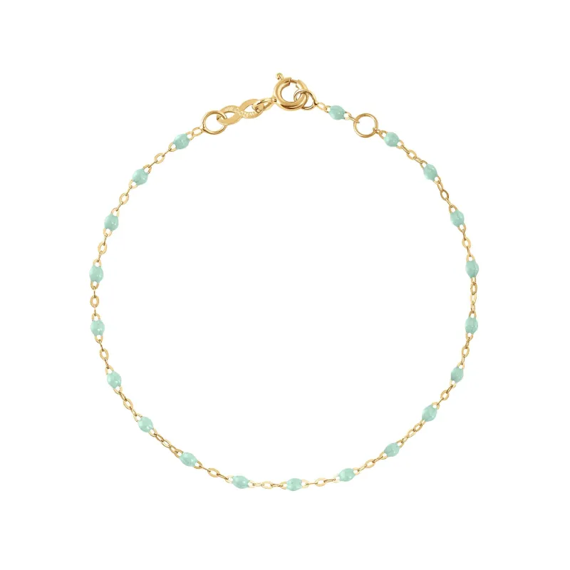 Classic Gigi Jade bracelet, Yellow Gold, 5.9" made by Gigi Clozeau