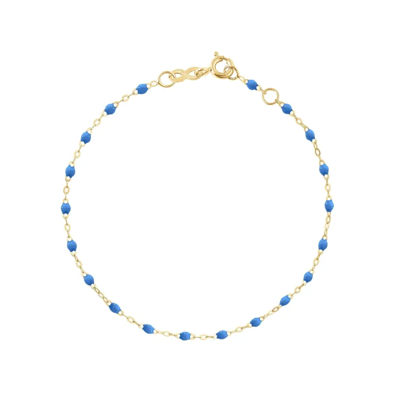 Classic Gigi Blue bracelet, Yellow Gold, 5.9" made by Gigi Clozeau