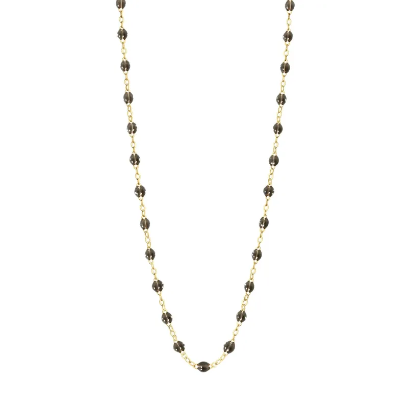 Classic Gigi Quartz Necklace, Yellow Gold, 17.7" made by Gigi Clozeau