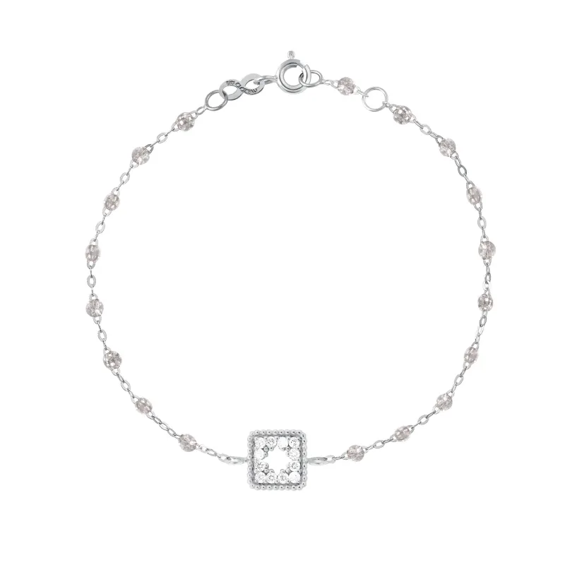Classic Gigi Sparkle Treasure Bracelet, White Gold, 6.7" made by Gigi Clozeau