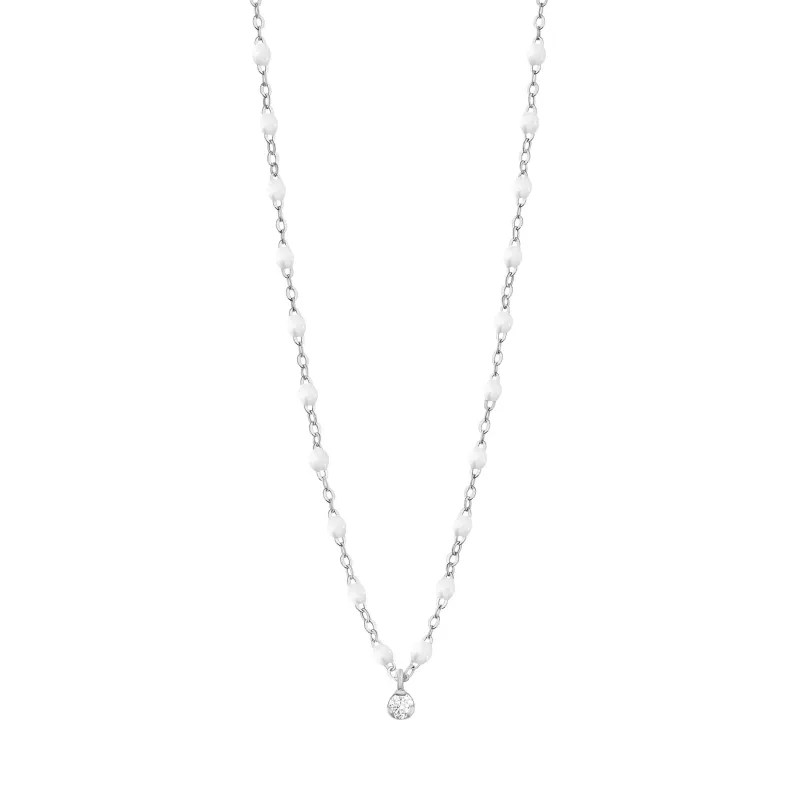 Gigi Supreme Classic 1 Diamond Necklace, White, White Gold, 16.5" made by Gigi Clozeau