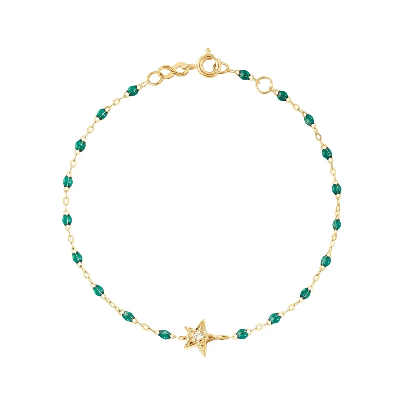 Star Classic Gigi Emerald diamond bracelet, Yellow Gold, 6.7" made by Gigi Clozeau