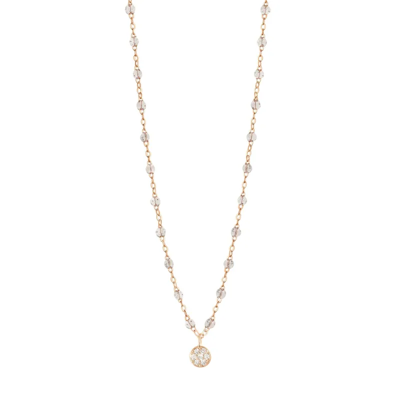 Puce Classic Gigi Sparkle diamond necklace, Rose Gold, 16.5" made by Gigi Clozeau