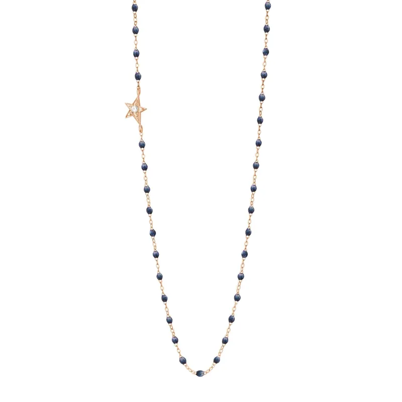 Star Classic Gigi Midnight diamond necklace, Rose Gold, 16.5" made by Gigi Clozeau