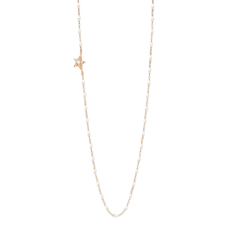 Star Classic Gigi White diamond necklace, Rose Gold, 16.5" made by Gigi Clozeau