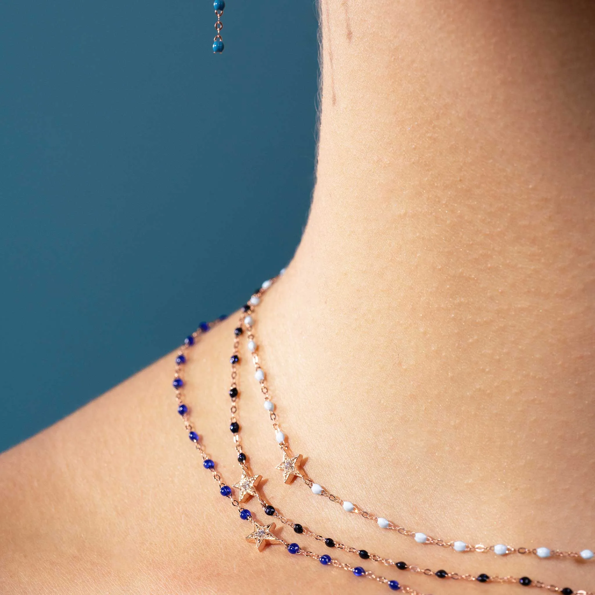 Star Classic Gigi White diamond necklace, Rose Gold, 16.5" sold by Gigi Clozeau product image thumbnail 3
