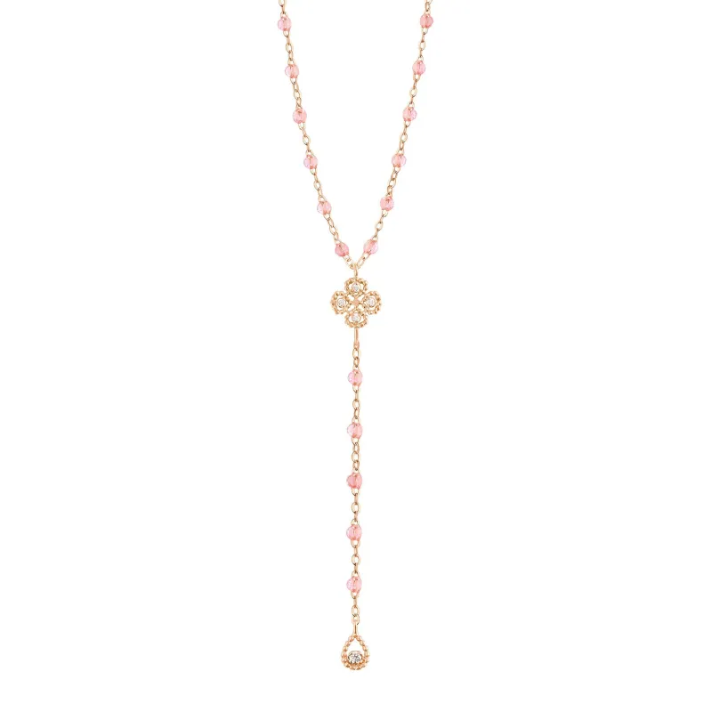 Lucky Classic Gigi Rosée diamond Lariat, Rose Gold, 17.7" made by Gigi Clozeau