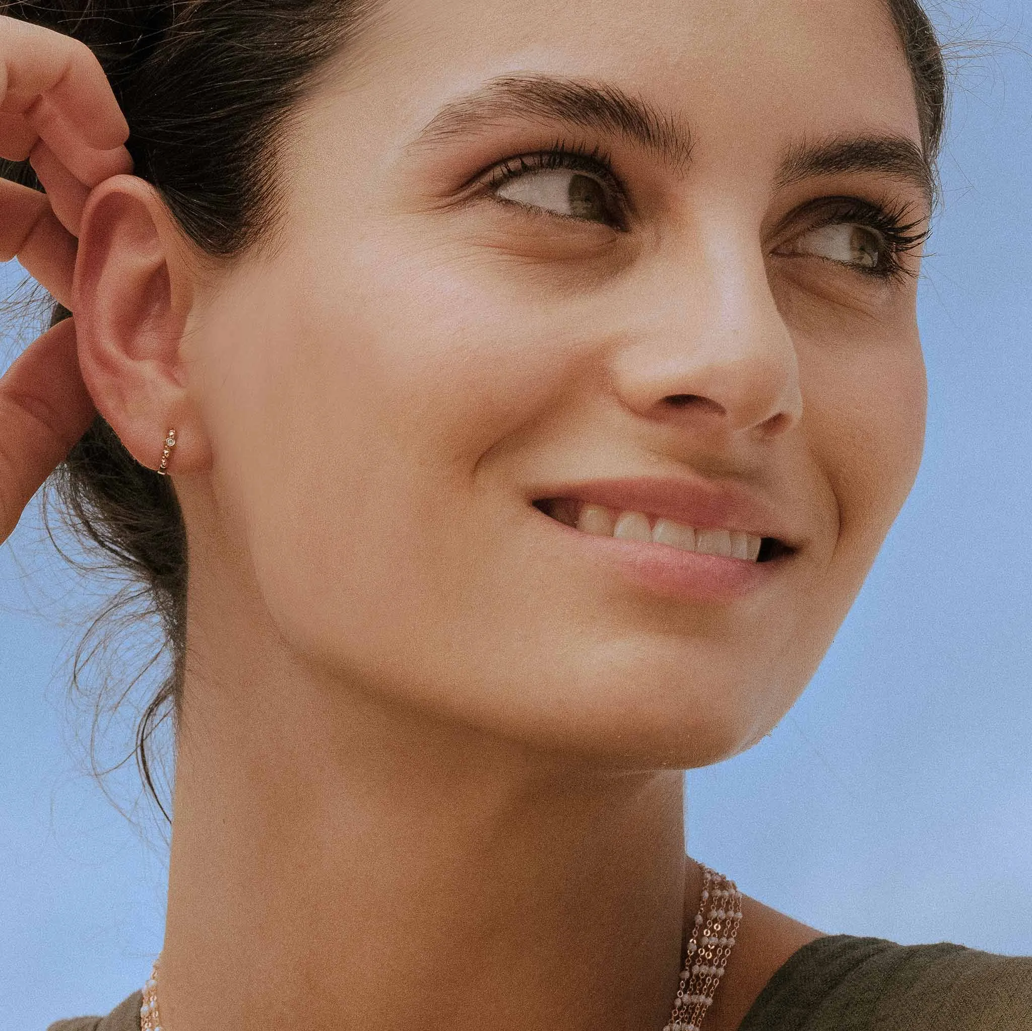 Lucky diamond hoops, Yellow Gold sold by Gigi Clozeau product image thumbnail 2