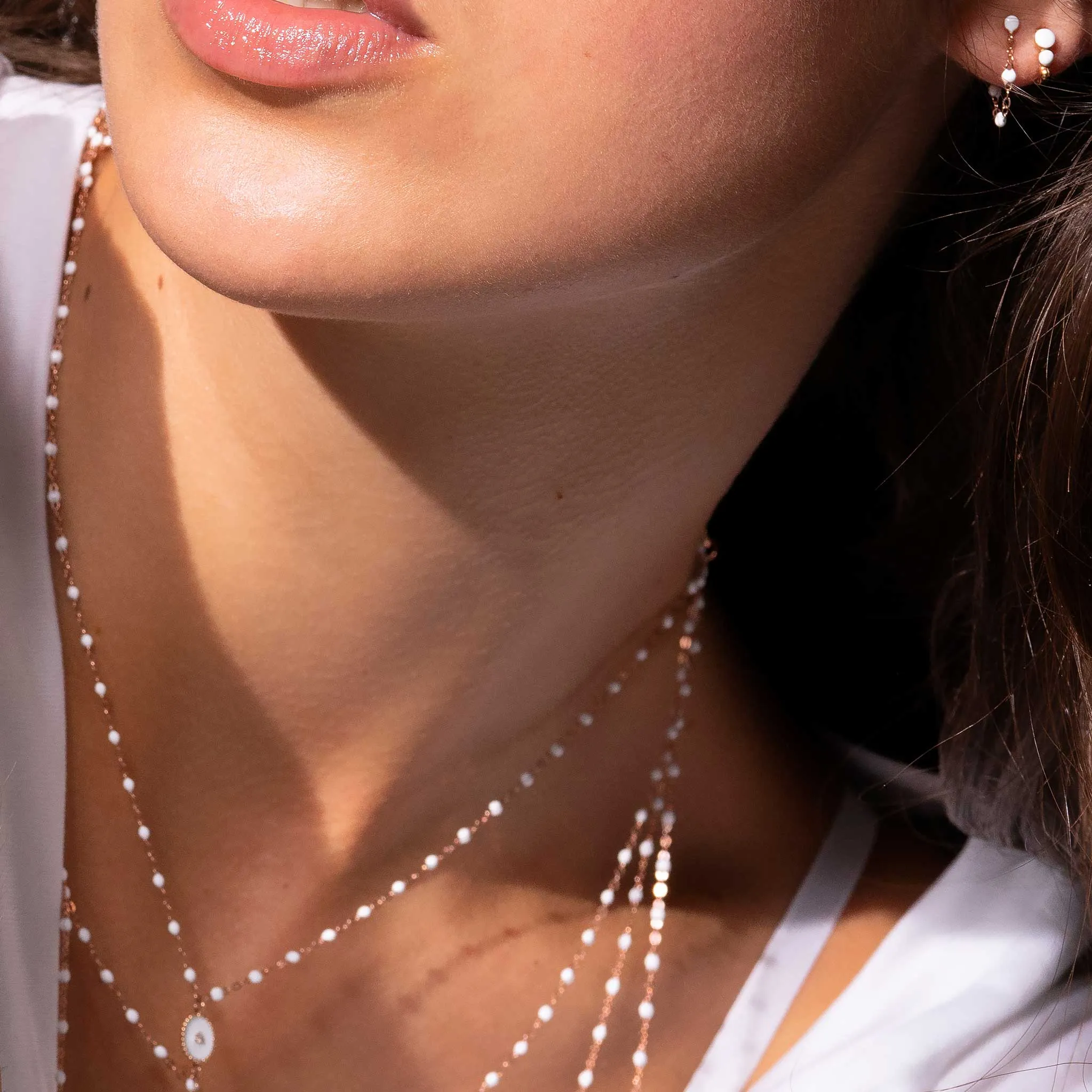 Classic Gigi White earrings, Yellow Gold sold by Gigi Clozeau product image thumbnail 5