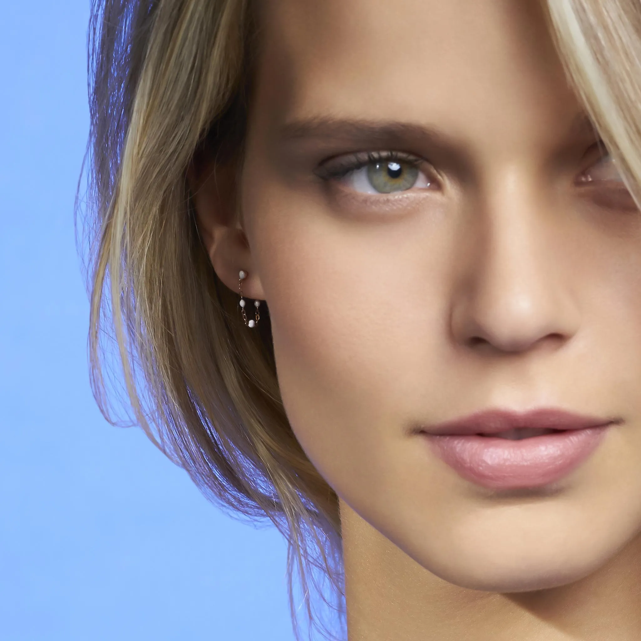 Classic Gigi White earrings, Yellow Gold sold by Gigi Clozeau product image thumbnail 3