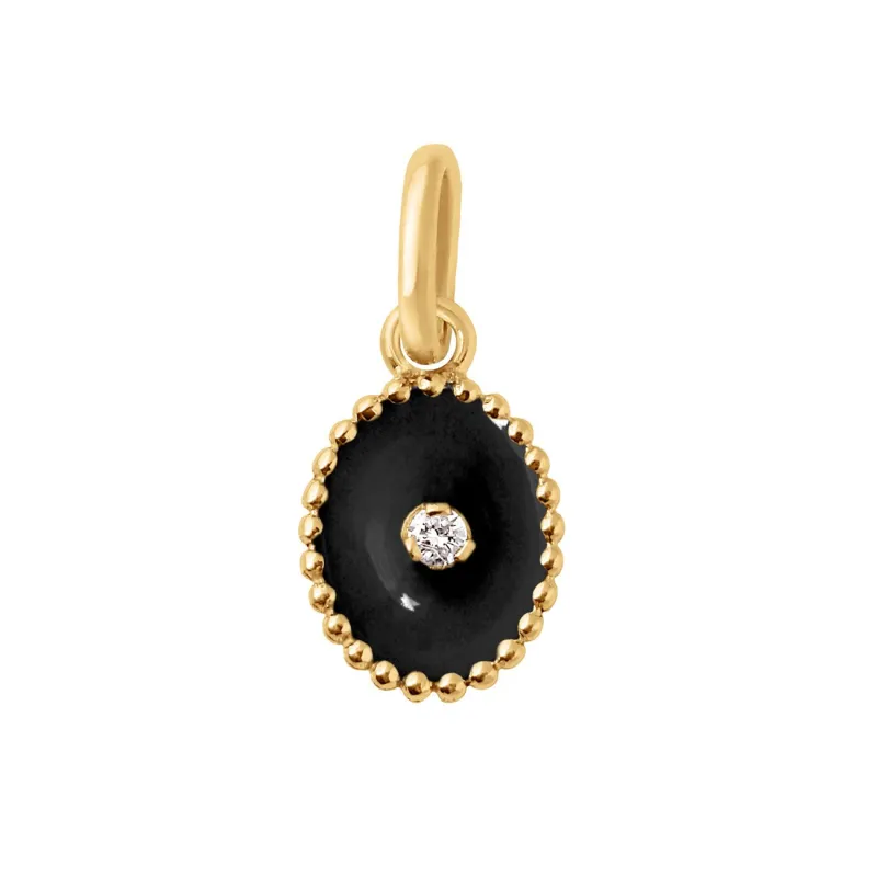North Star Black resin pendant, Yellow Gold made by Gigi Clozeau