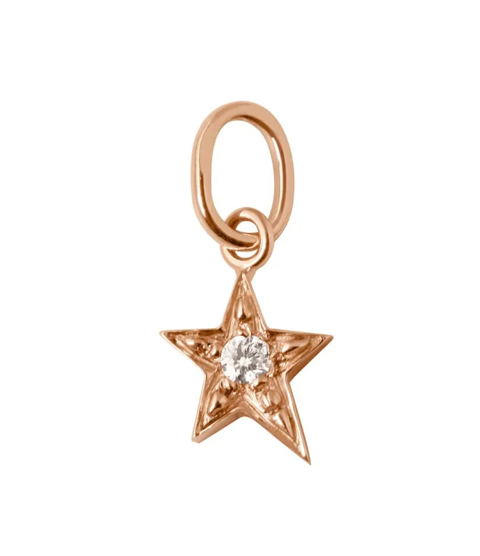 Star diamond pendant, Rose Gold made by Gigi Clozeau