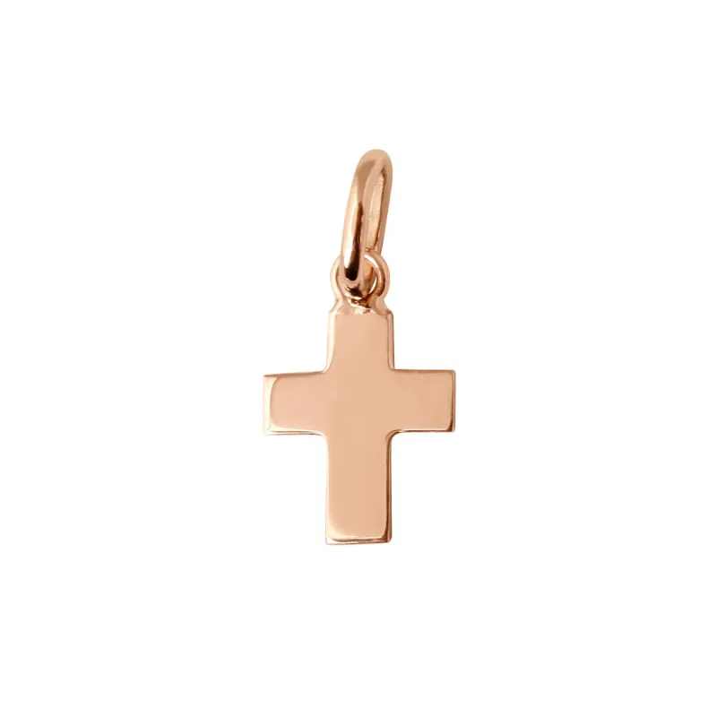 Cross Charm Rose Gold, pendant made by Gigi Clozeau
