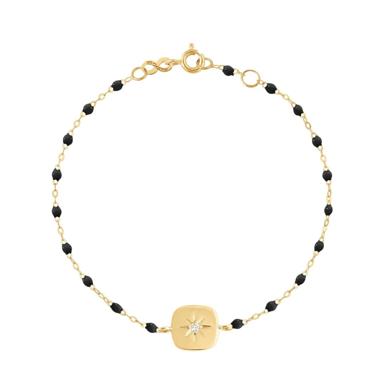 Miss Gigi Black diamond bracelet, Yellow Gold, 6.7" made by Gigi Clozeau