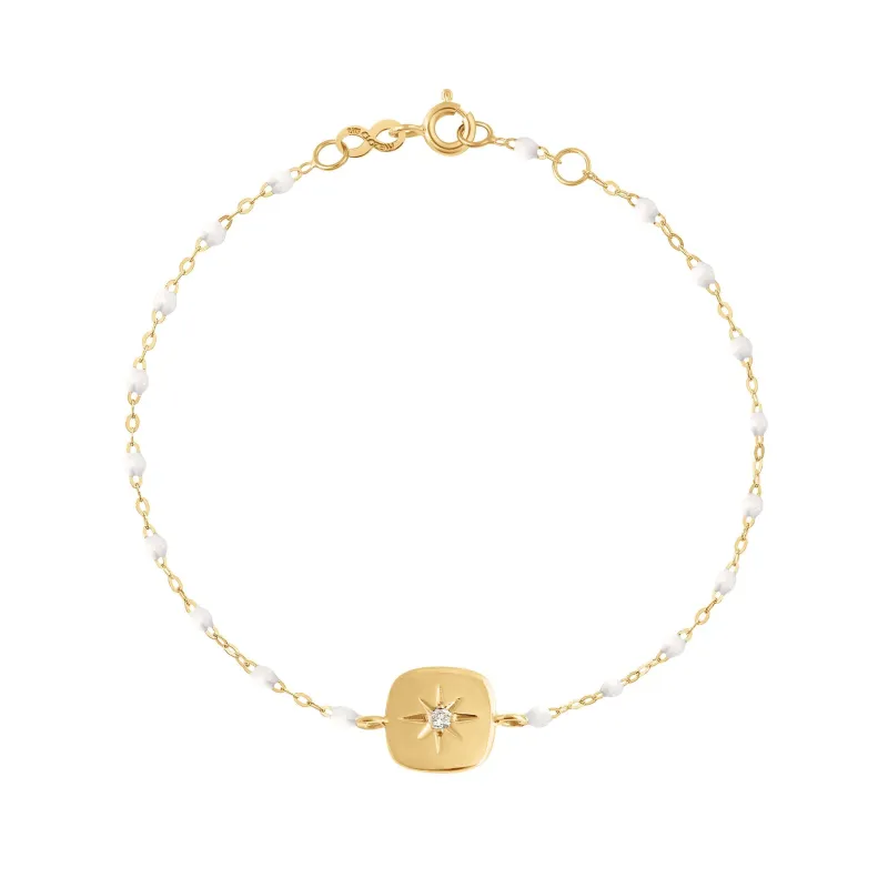Miss Gigi White diamond bracelet, Yellow Gold, 6.7" made by Gigi Clozeau