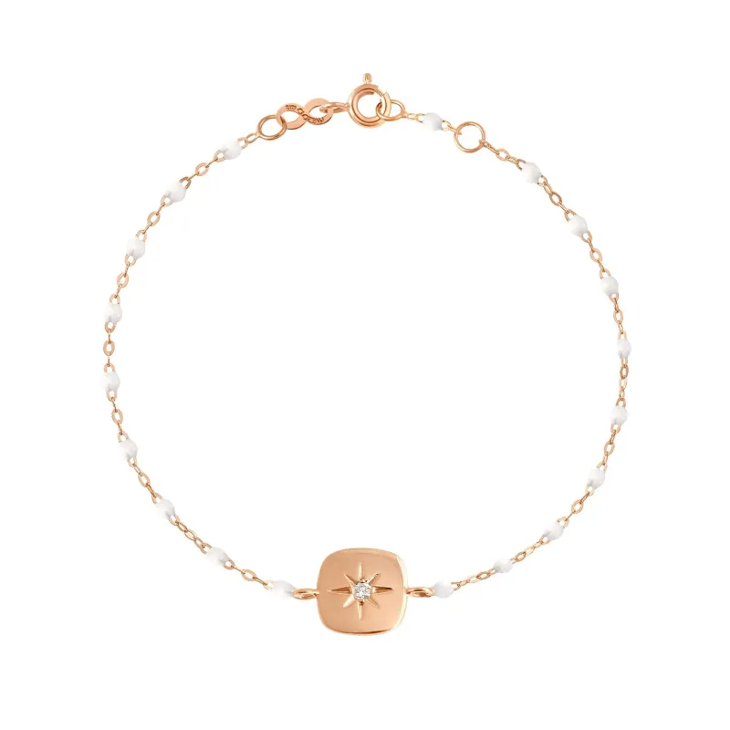 Miss Gigi White diamond bracelet, Rose Gold, 6.7" made by Gigi Clozeau