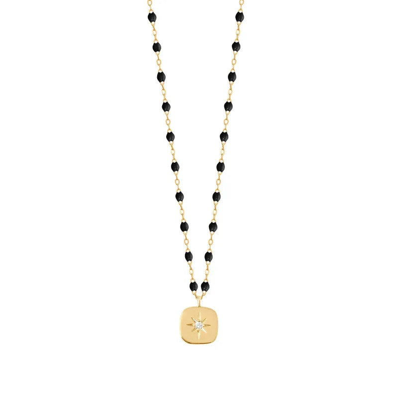 Miss Gigi Black diamond necklace, Yellow Gold, 16.5" made by Gigi Clozeau