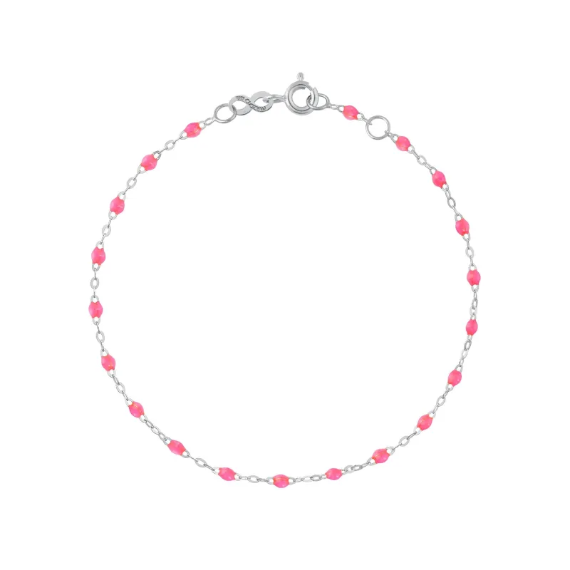 Classic Gigi Pink bracelet, White Gold, 6.7" made by Gigi Clozeau