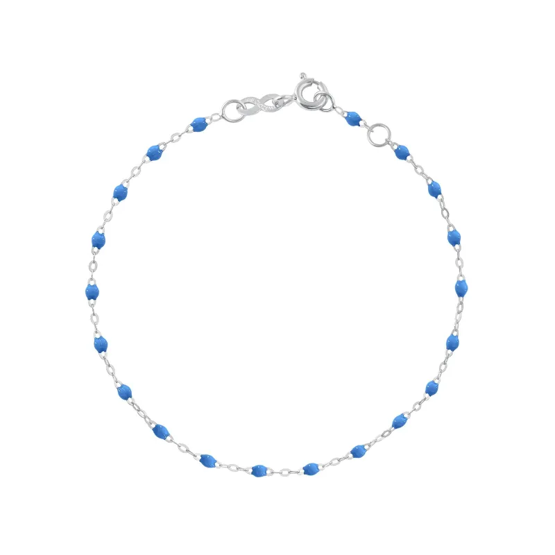 Classic Gigi Blue bracelet, White Gold, 6.7" made by Gigi Clozeau