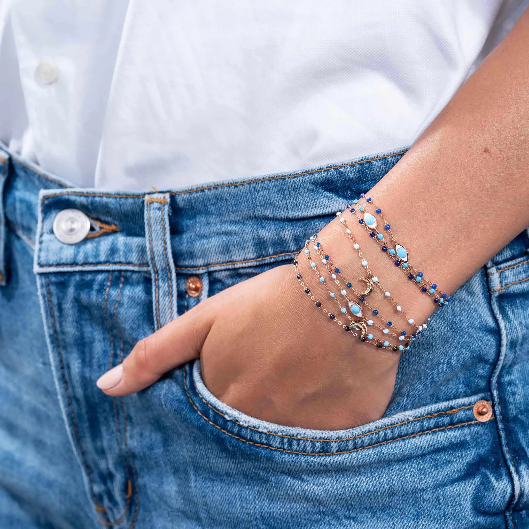 Classic Gigi Sapphire bracelet, Rose Gold, 6.7" sold by Gigi Clozeau product image thumbnail 4