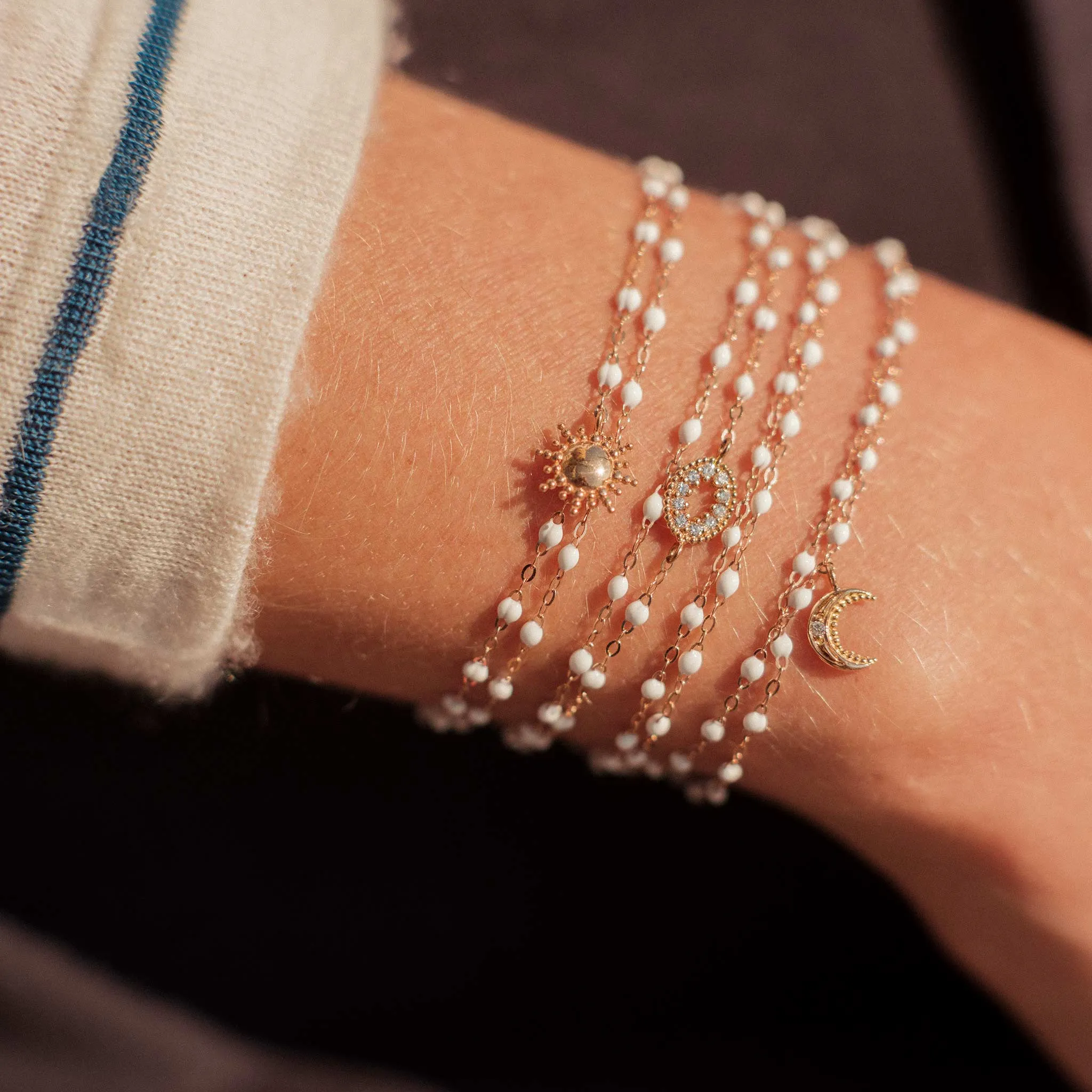 Classic Gigi White bracelet, Rose Gold, 6.7" sold by Gigi Clozeau product image thumbnail 2