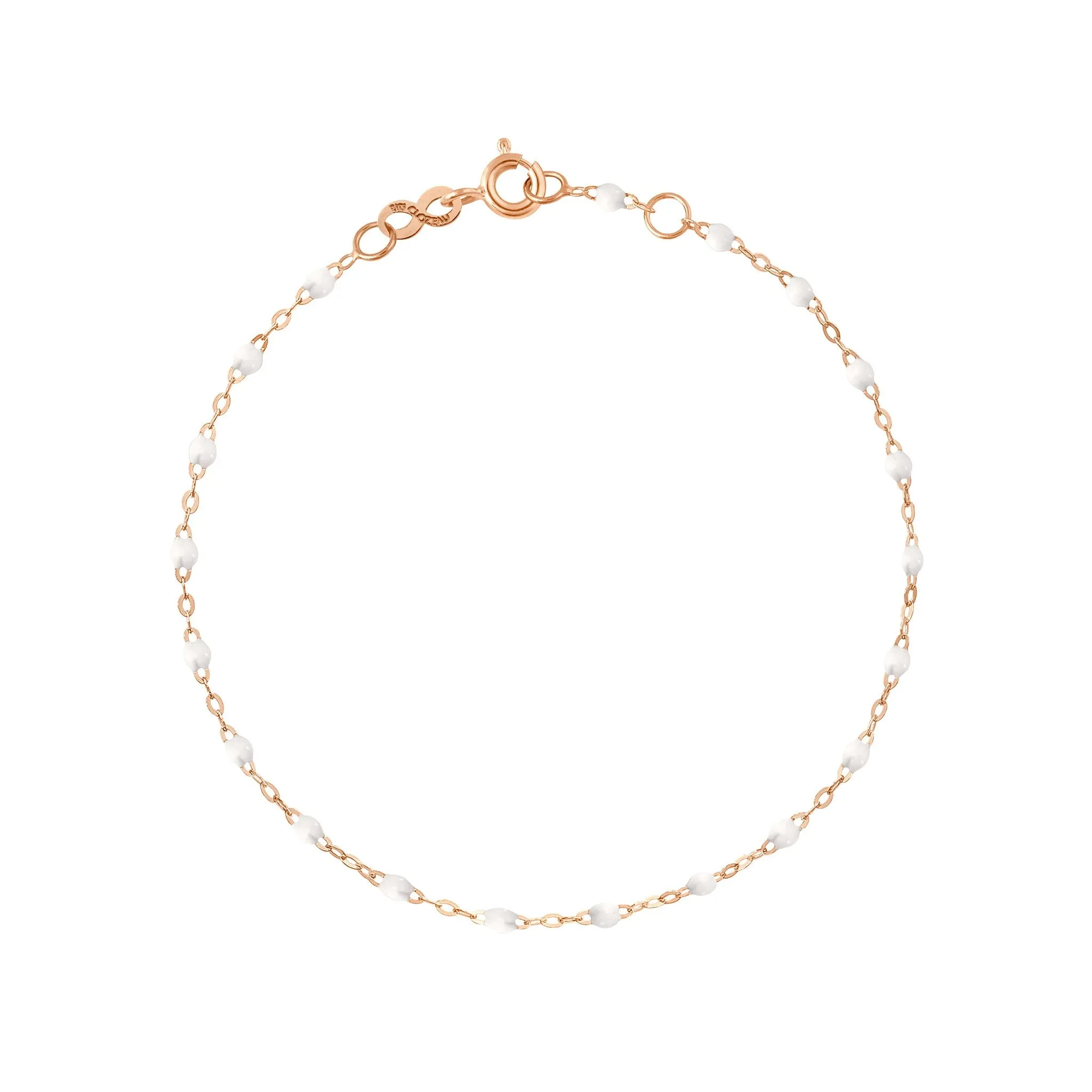 Classic Gigi White bracelet, Rose Gold, 6.7" sold by Gigi Clozeau