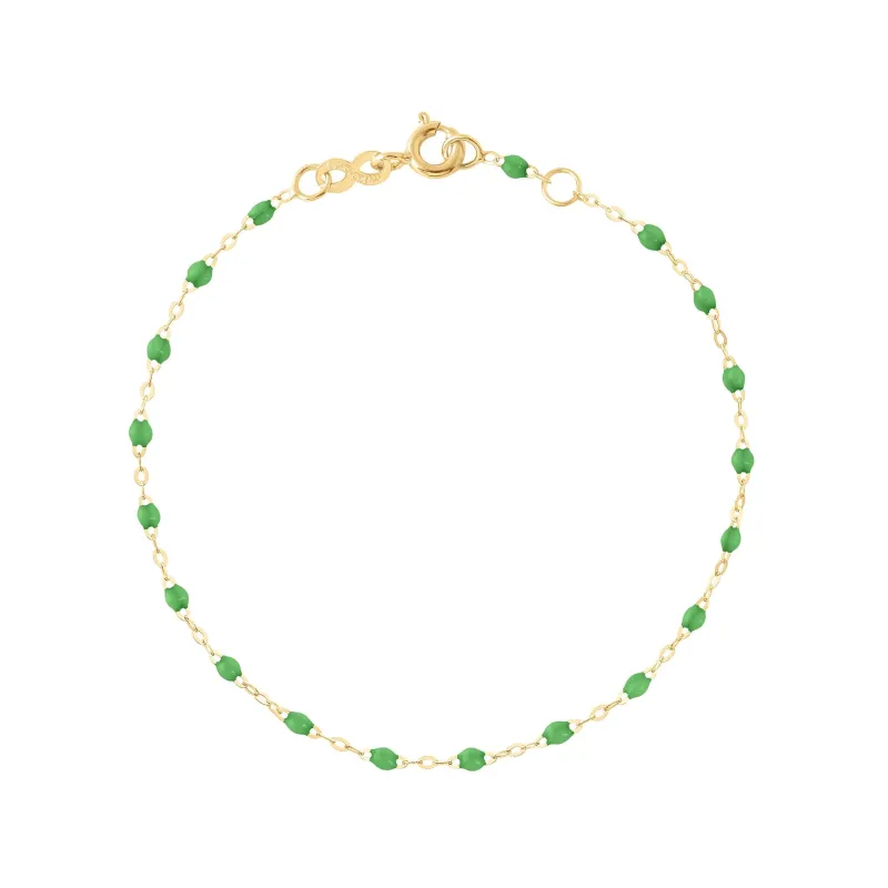 Classic Gigi Green bracelet, Yellow Gold, 6.7" made by Gigi Clozeau