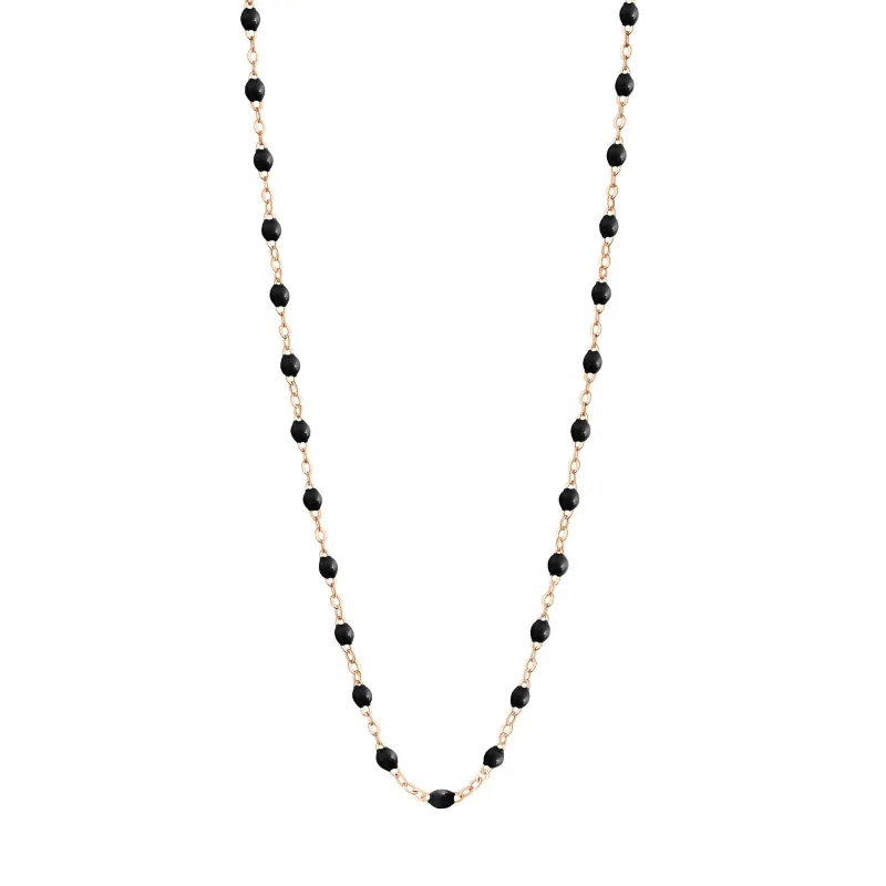 Classic Gigi Black necklace, Rose Gold, 19.7" made by Gigi Clozeau