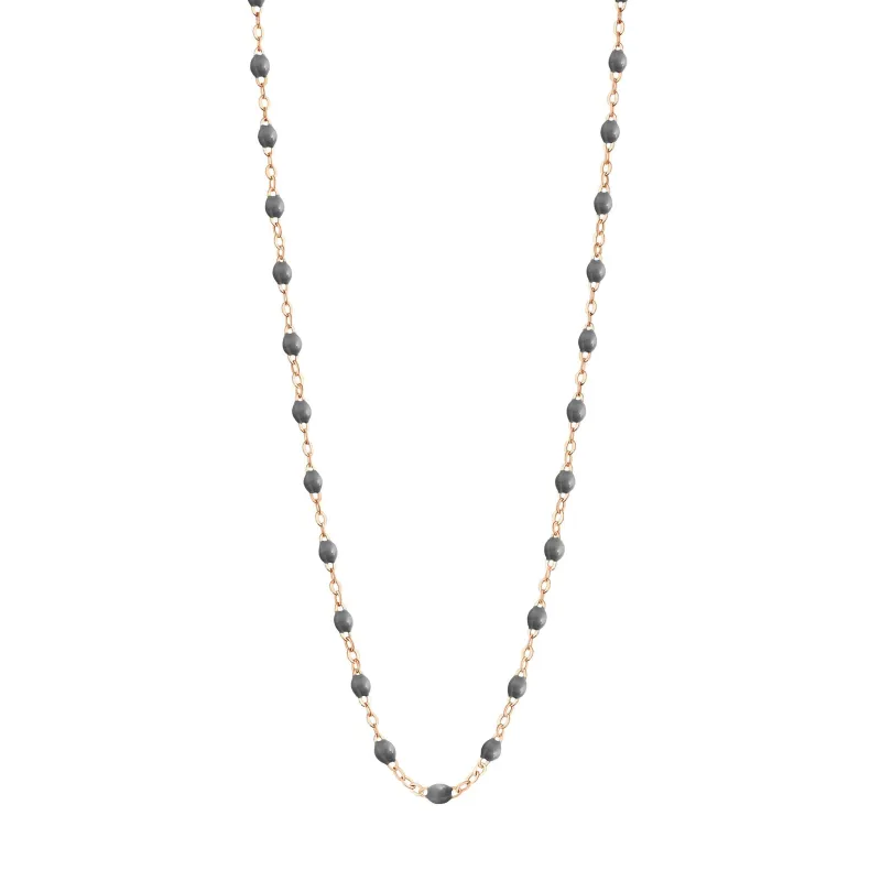 Classic Gigi Grey necklace, Rose Gold, 19.7" made by Gigi Clozeau