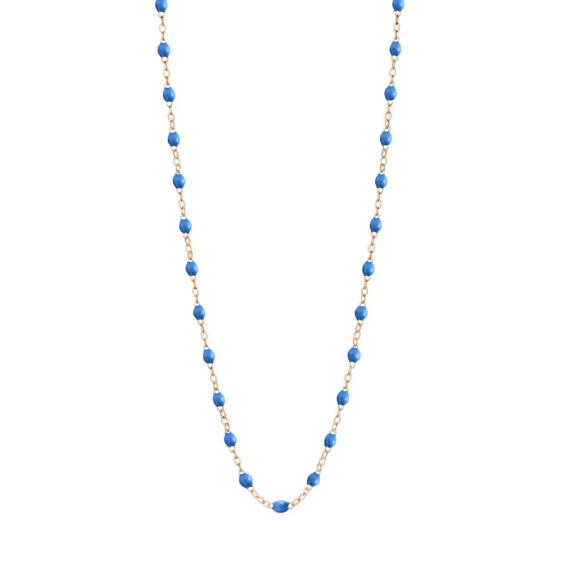 Classic Gigi Blue necklace, Rose Gold, 19.7" made by Gigi Clozeau