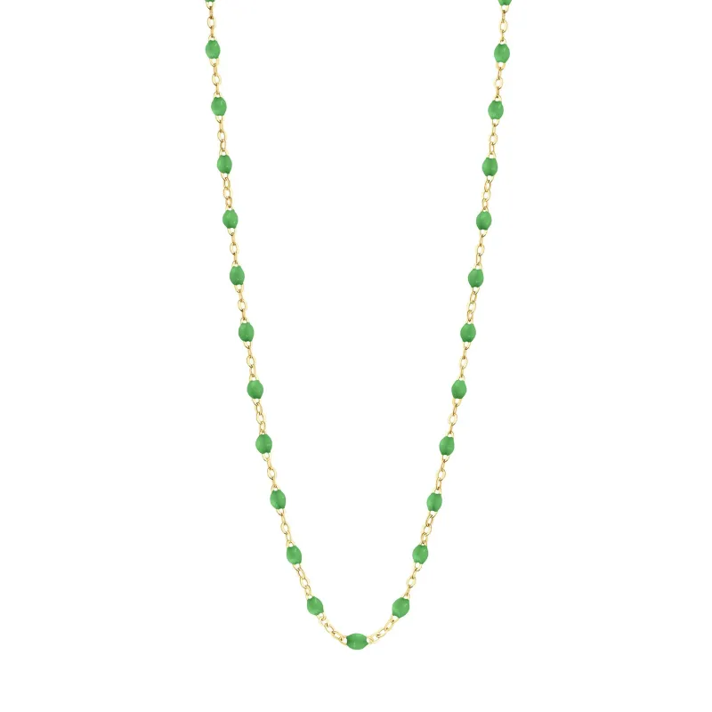 Classic Gigi Green necklace, Yellow Gold, 17.7" made by Gigi Clozeau